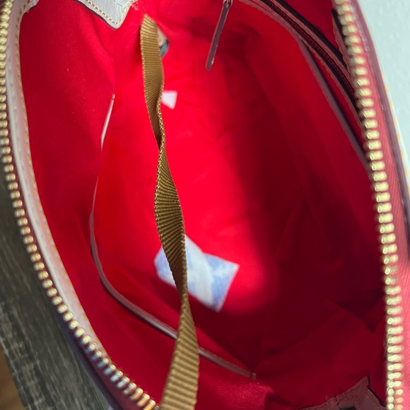 Dooney & Bourke Florentine Leather Domed Satchel in Ecru - Picture 5 of 7